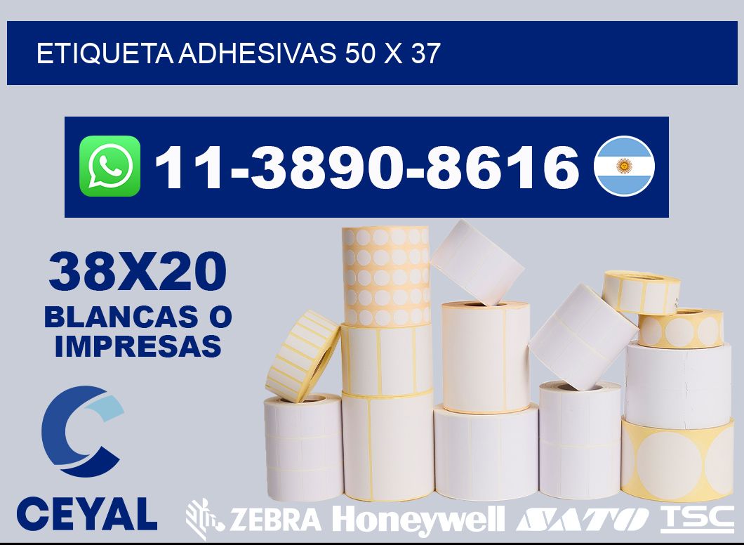 etiqueta adhesivas 50 x 37