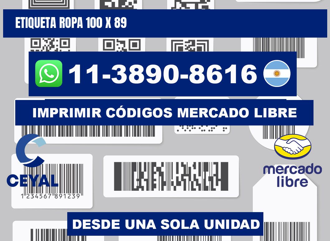 etiqueta ropa 100 x 89