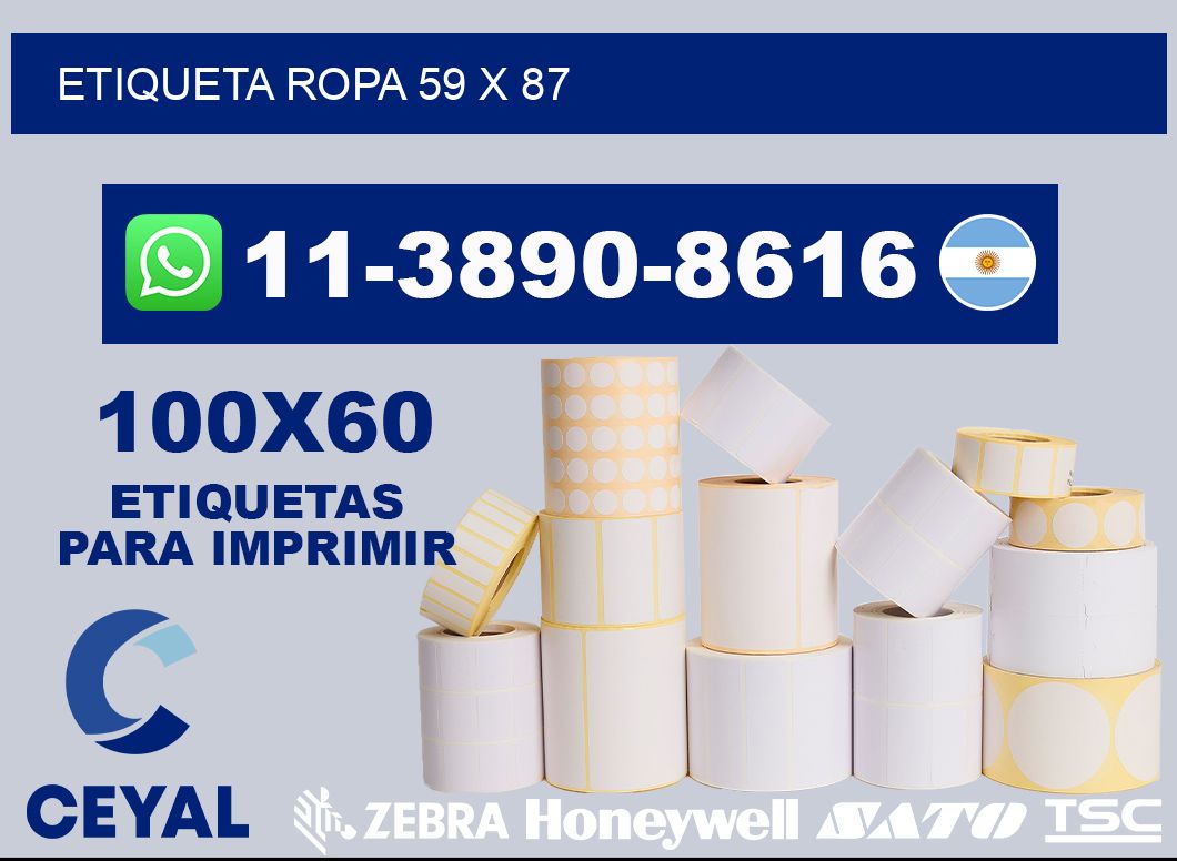 etiqueta ropa 59 x 87