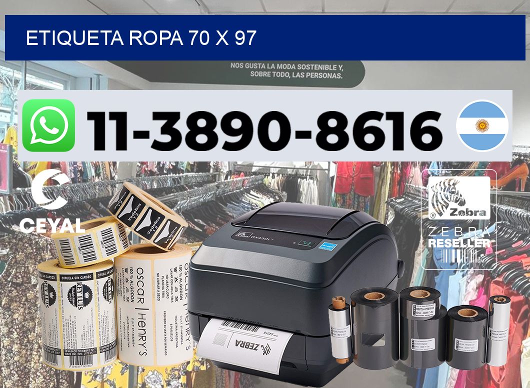 etiqueta ropa 70 x 97
