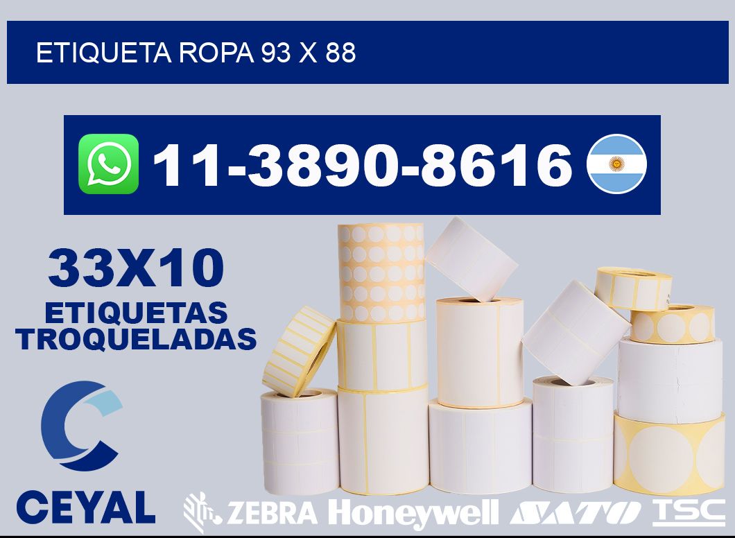 etiqueta ropa 93 x 88