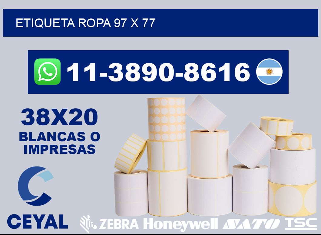 etiqueta ropa 97 x 77