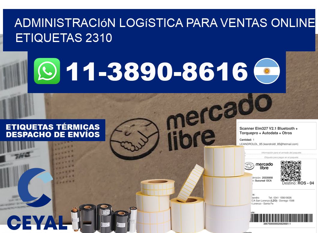 Administración logística para ventas online etiquetas 2310