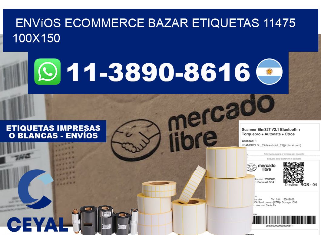 Envíos Ecommerce bazar etiquetas 11475 100x150