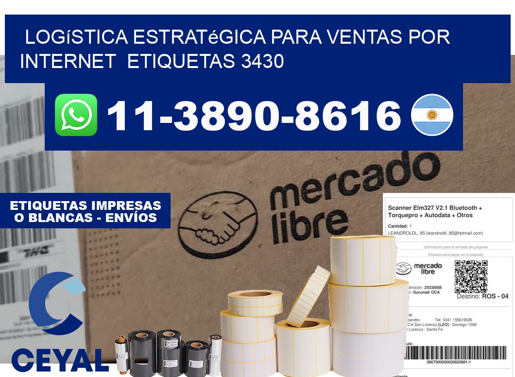 Logística estratégica para ventas por internet  etiquetas 3430