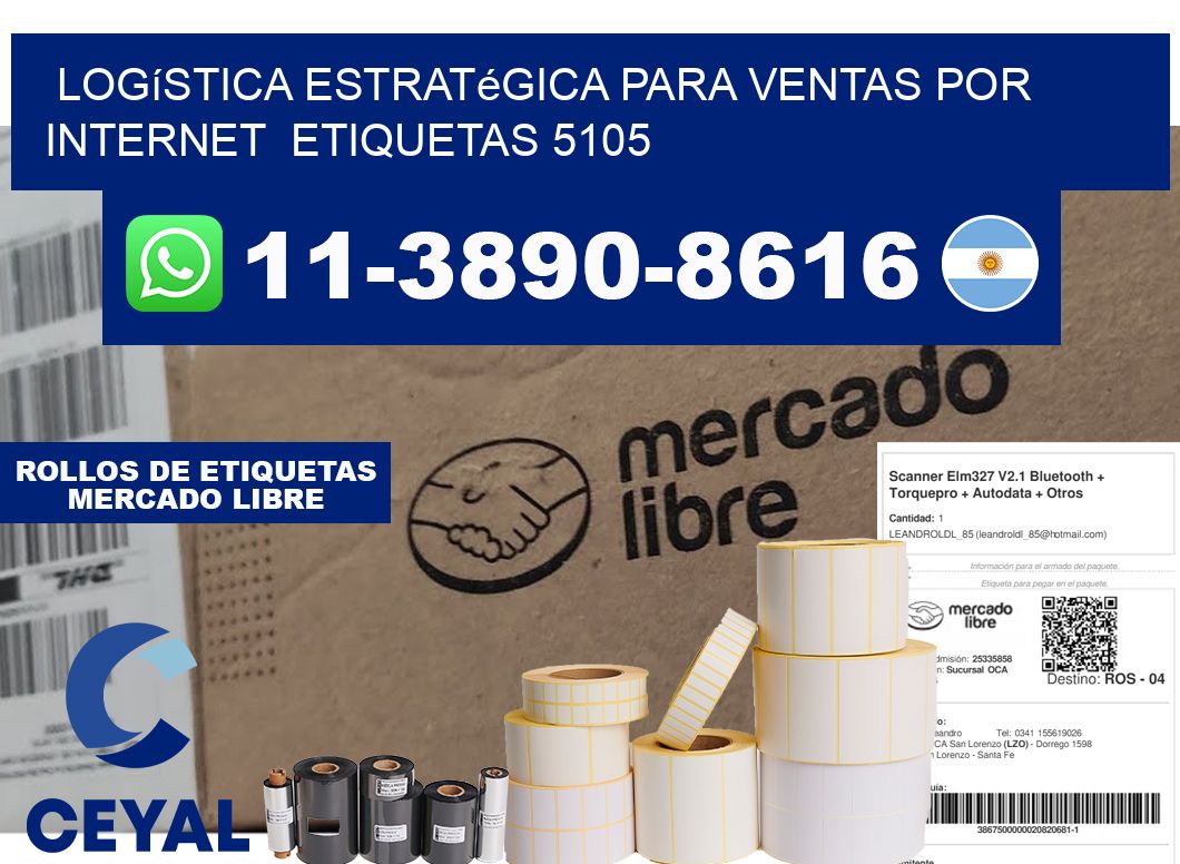 Logística estratégica para ventas por internet etiquetas 5105