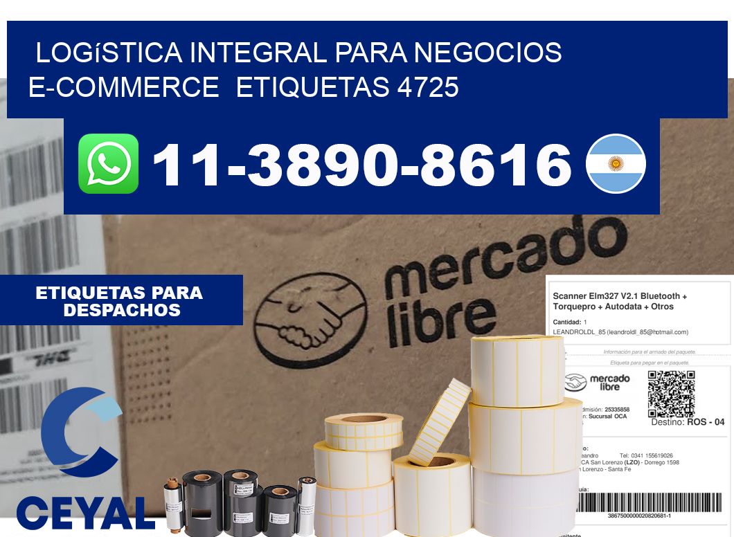 Logística integral para negocios e-commerce  etiquetas 4725