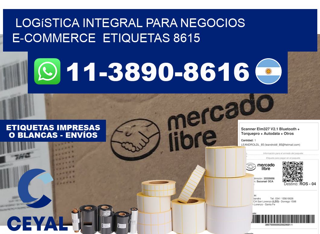 Logística integral para negocios e-commerce etiquetas 8615