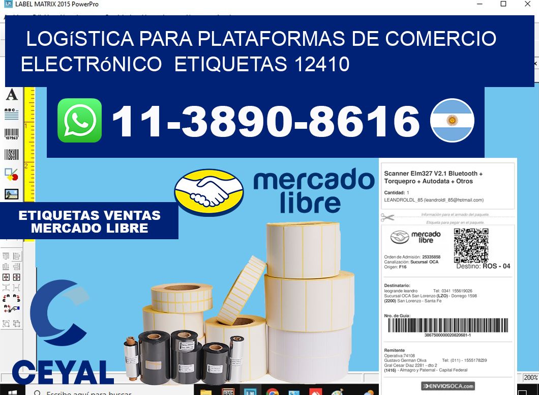 Logística para plataformas de comercio electrónico  etiquetas 12410