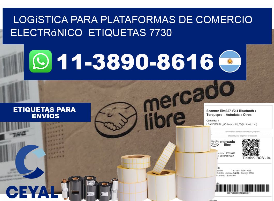 Logística para plataformas de comercio electrónico  etiquetas 7730