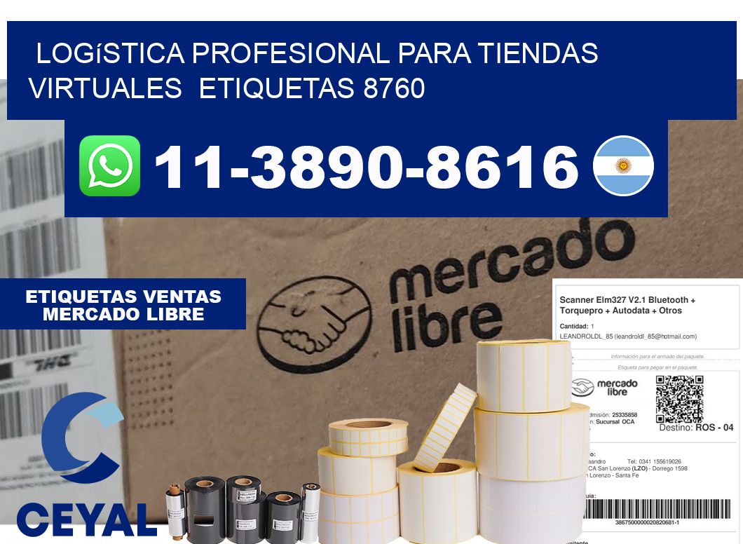 Logística profesional para tiendas virtuales  etiquetas 8760