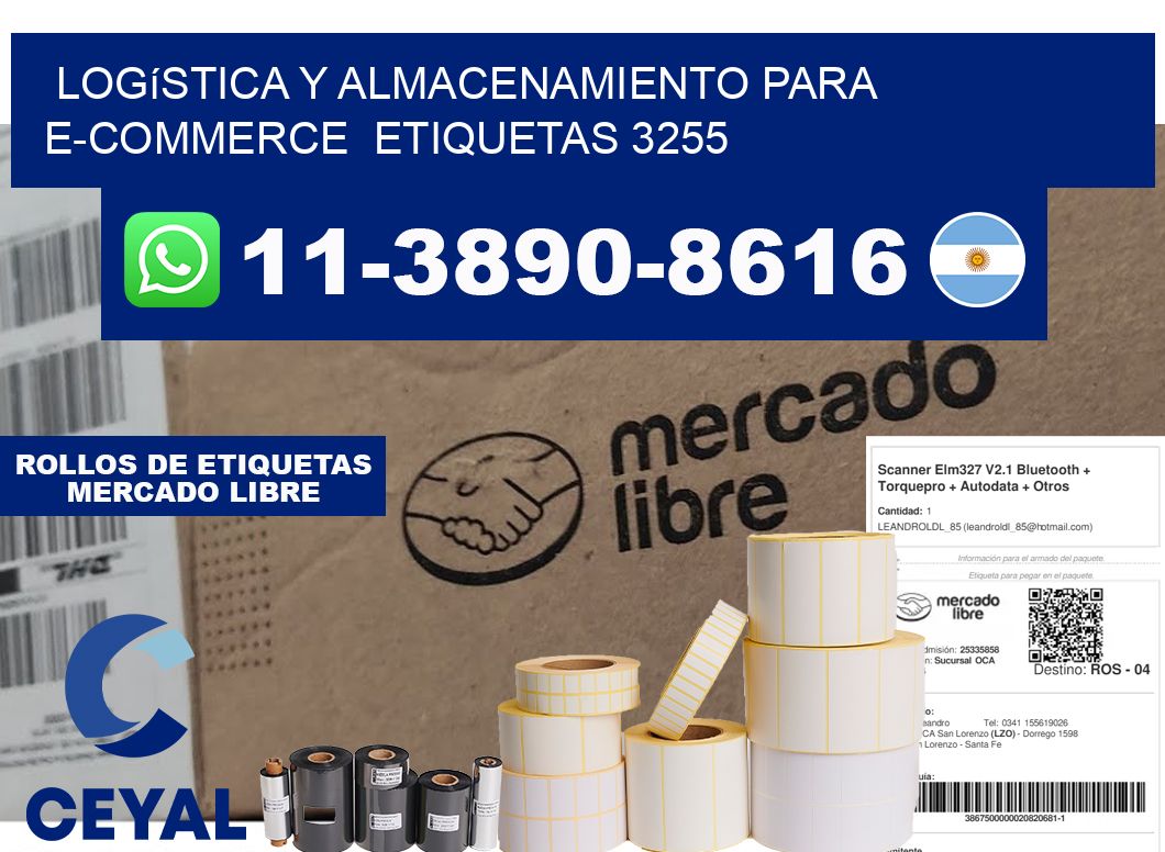 Logística y almacenamiento para e-commerce etiquetas 3255