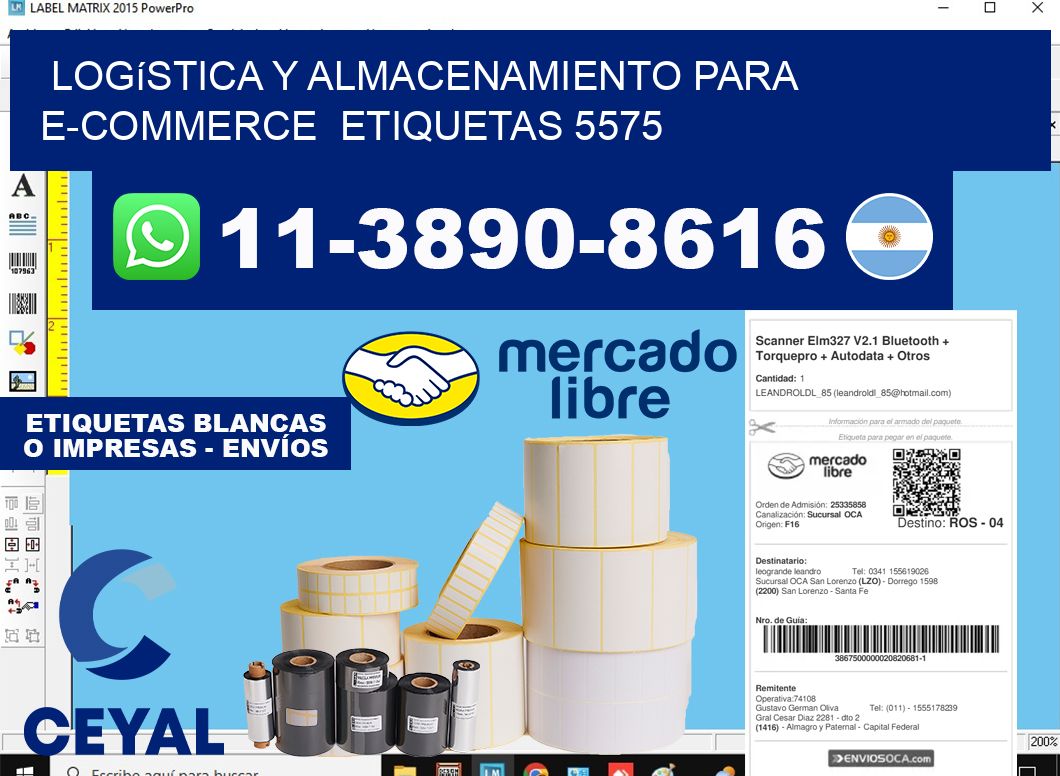 Logística y almacenamiento para e-commerce  etiquetas 5575