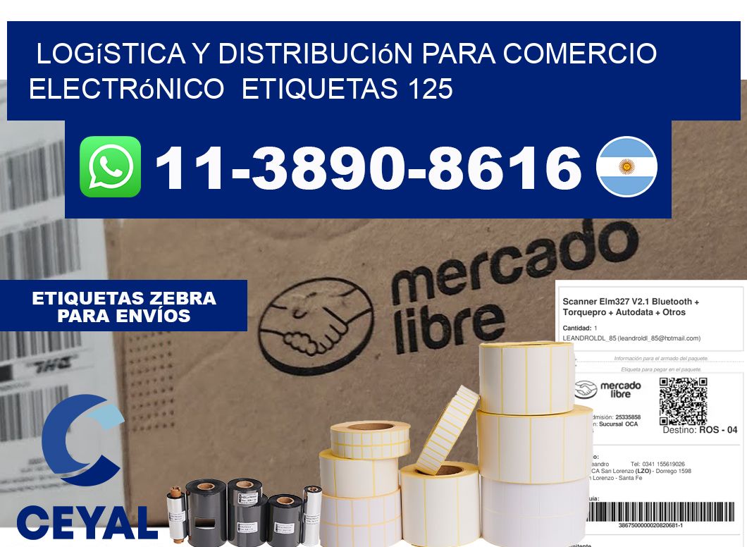 Logística y distribución para comercio electrónico  etiquetas 125
