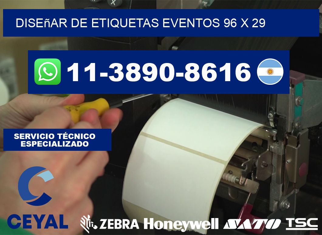 diseñar de etiquetas eventos 96 x 29