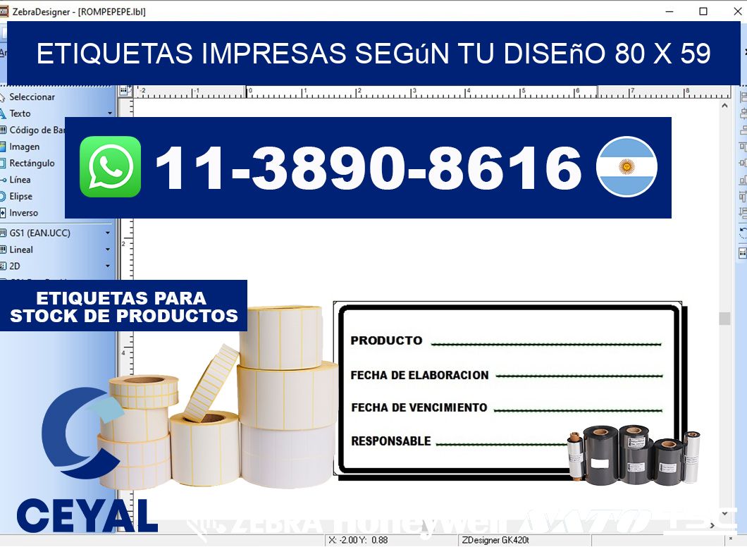 etiquetas impresas según tu diseño 80 x 59