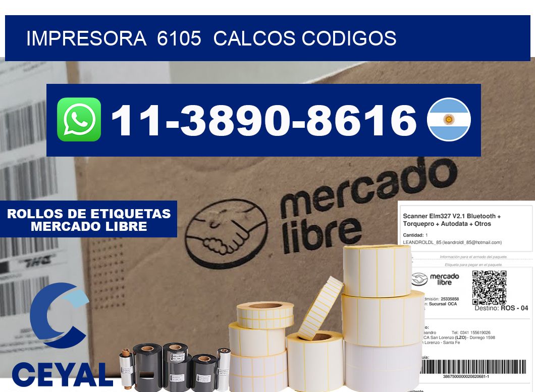 impresora 6105 calcos codigos