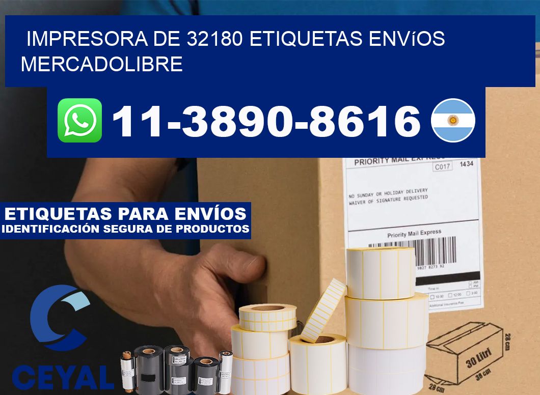 impresora de 32180 etiquetas envíos mercadolibre