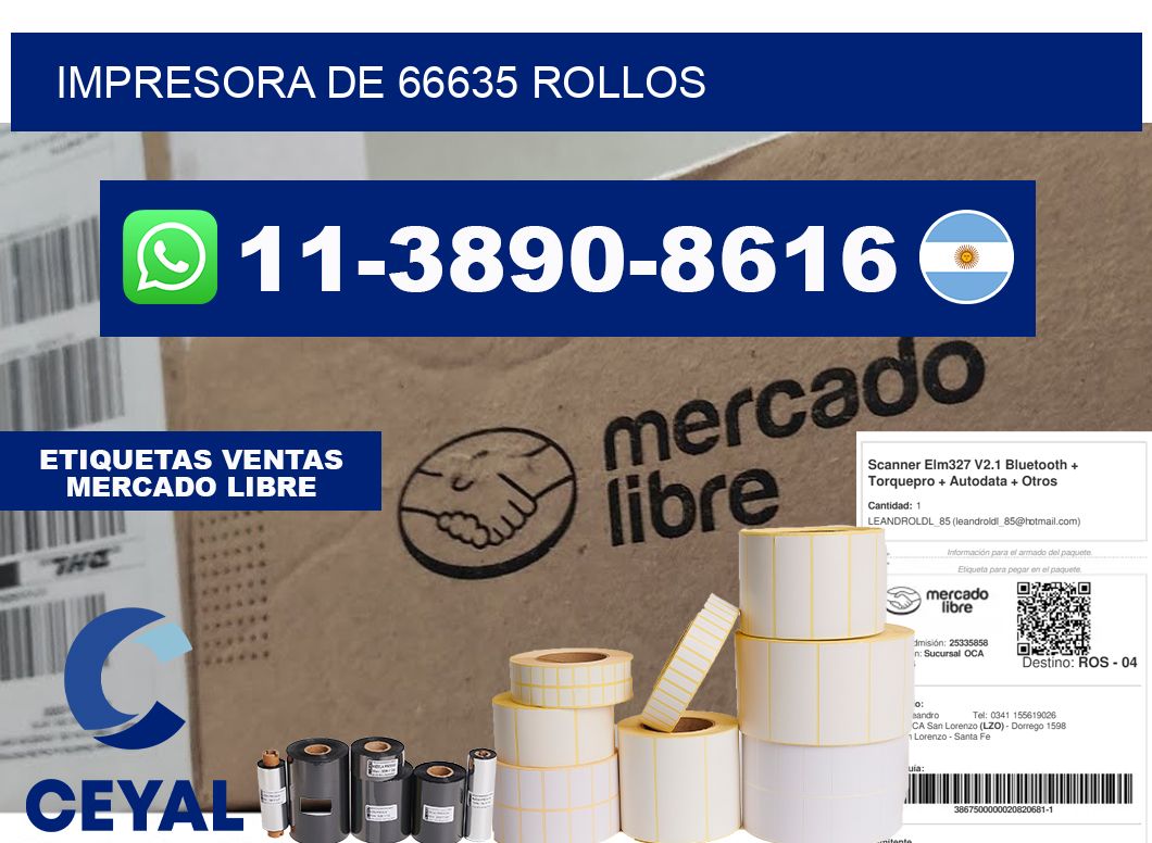 impresora de 66635 rollos