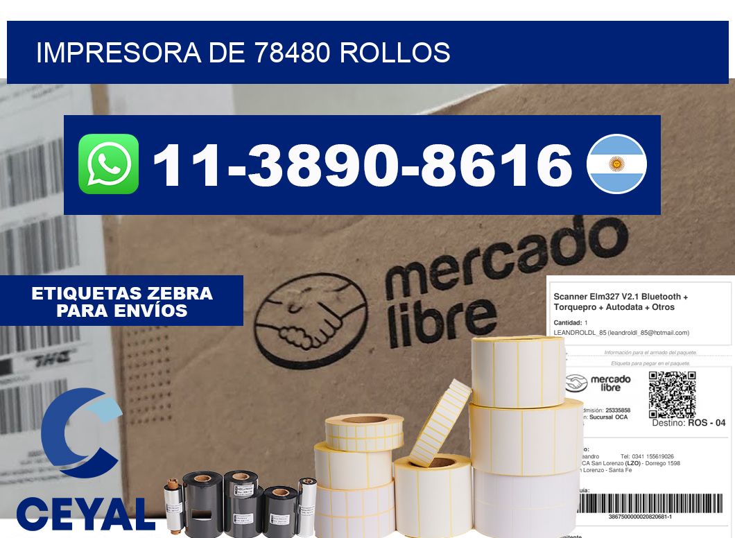 impresora de 78480 rollos