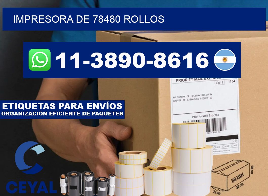 impresora de 78480 rollos
