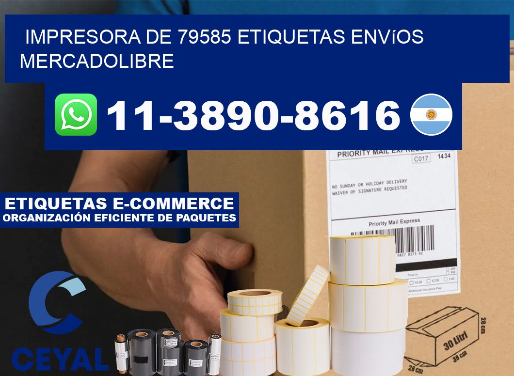 impresora de 79585 etiquetas envíos mercadolibre