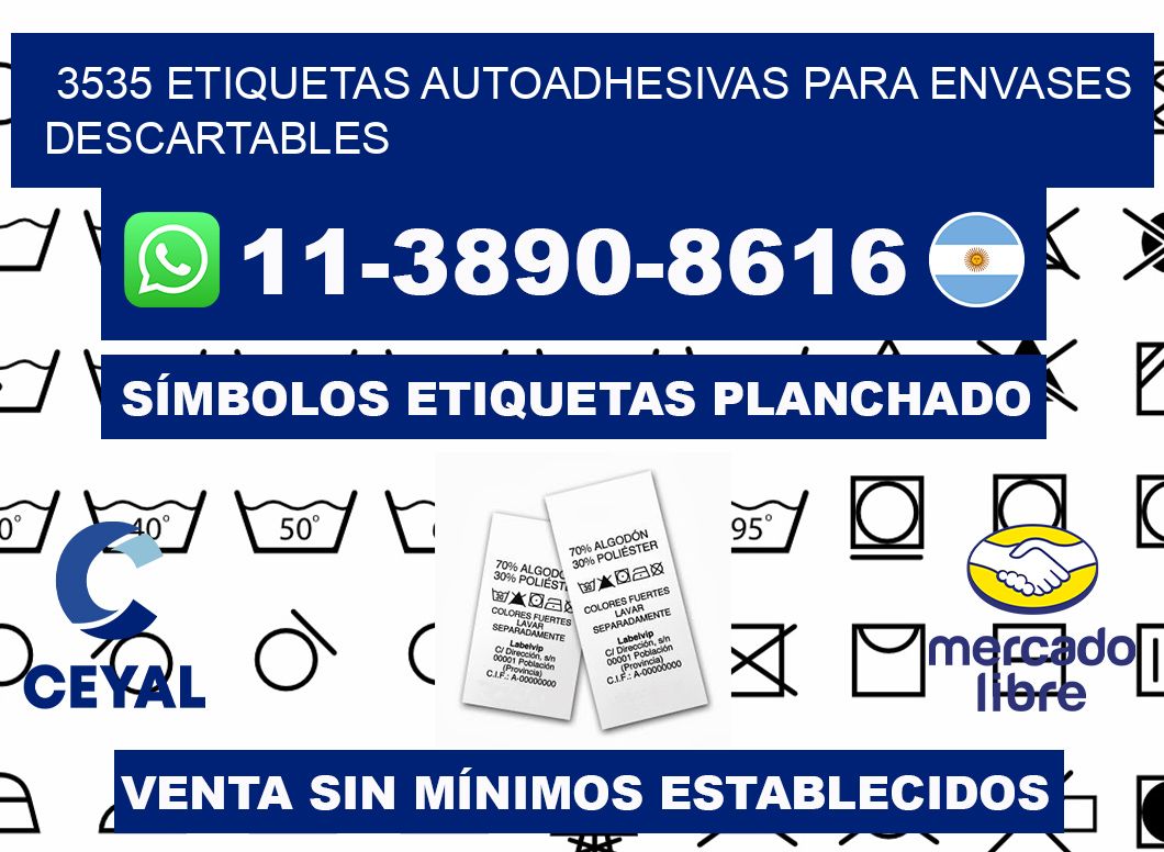 3535 etiquetas autoadhesivas para envases descartables