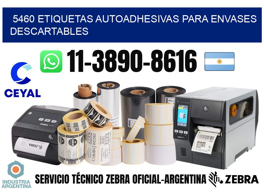 5460 etiquetas autoadhesivas para envases descartables