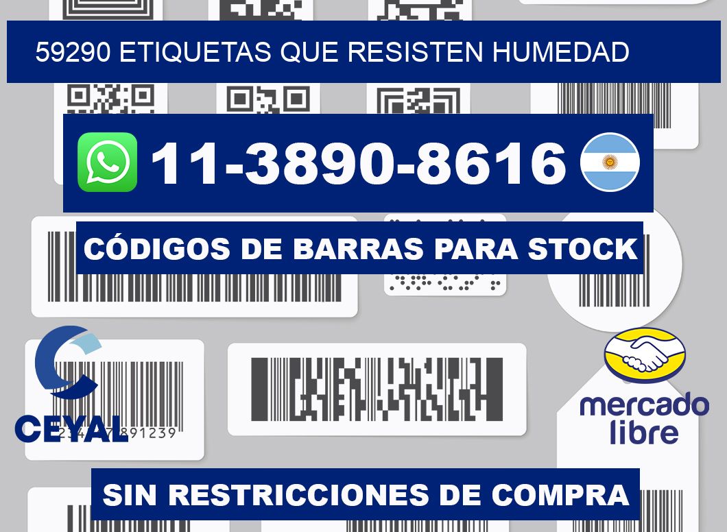 59290 etiquetas que resisten humedad
