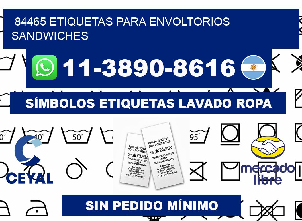 84465 etiquetas para envoltorios sandwiches