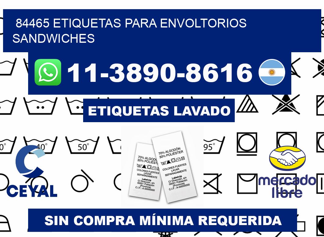 84465 etiquetas para envoltorios sandwiches