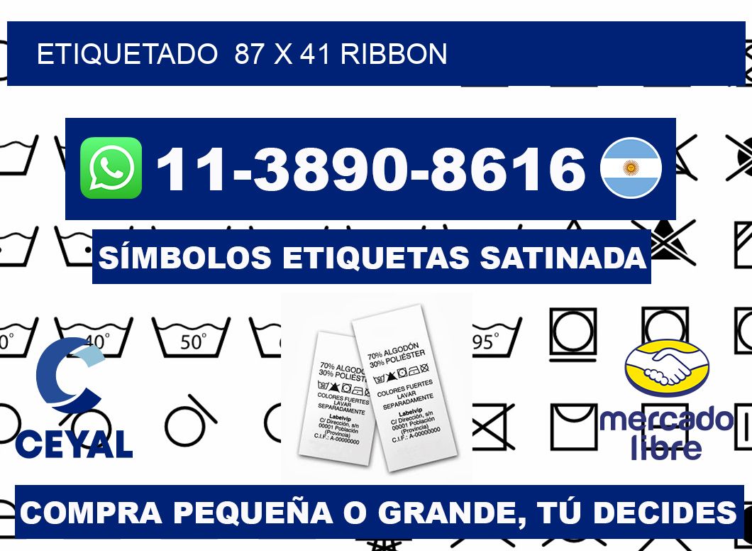 Etiquetado  87 x 41 ribbon