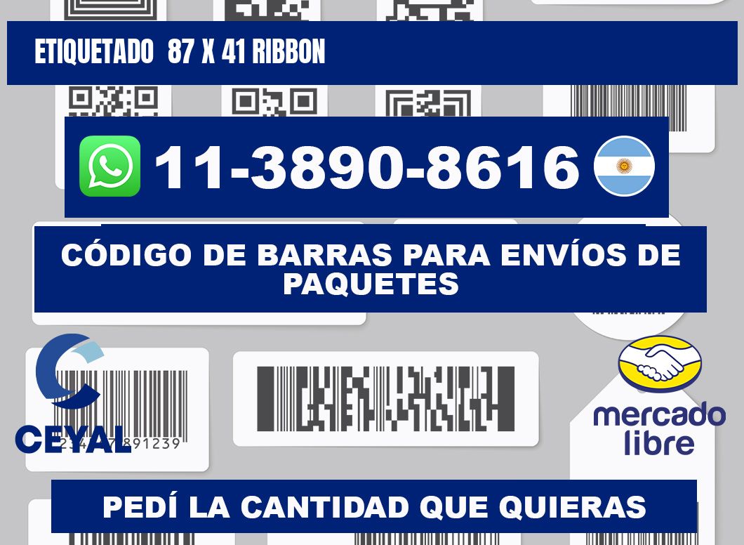 Etiquetado  87 x 41 ribbon