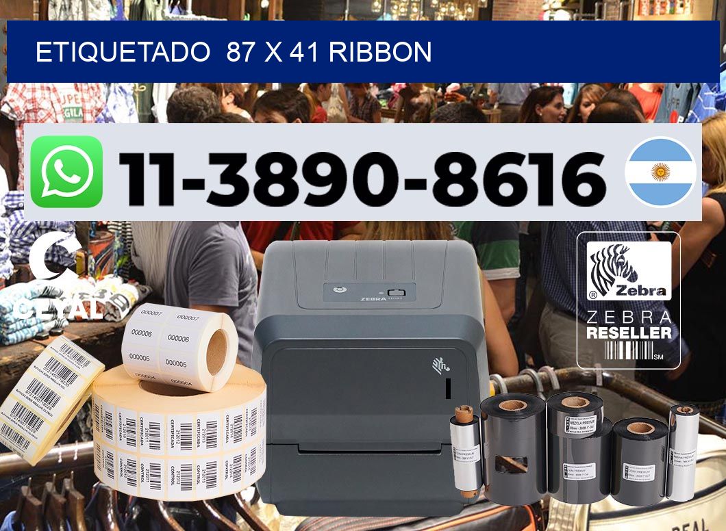Etiquetado  87 x 41 ribbon