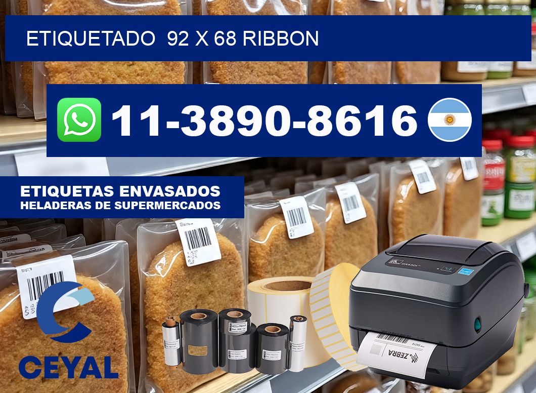 Etiquetado  92 x 68 ribbon