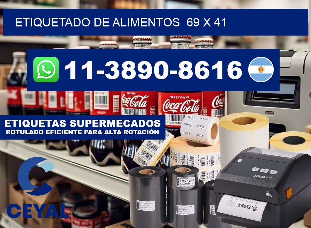 Etiquetado de alimentos  69 x 41