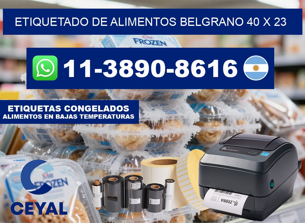 Etiquetado de alimentos belgrano 40 x 23