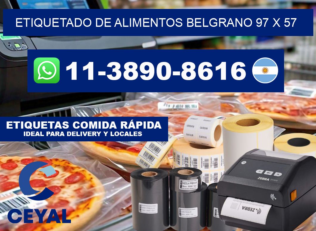Etiquetado de alimentos belgrano 97 x 57
