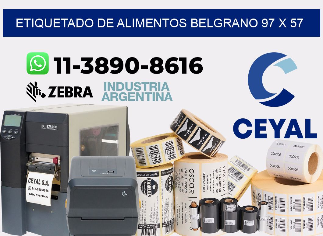 Etiquetado de alimentos belgrano 97 x 57
