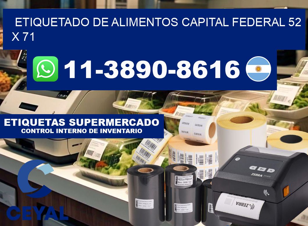 Etiquetado de alimentos capital federal 52 x 71
