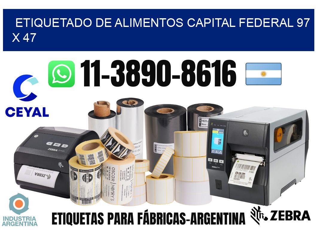 Etiquetado de alimentos capital federal 97 x 47