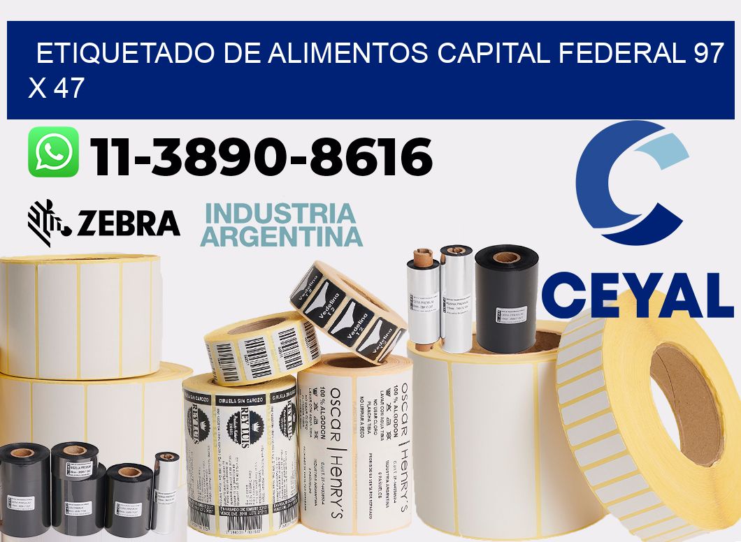 Etiquetado de alimentos capital federal 97 x 47