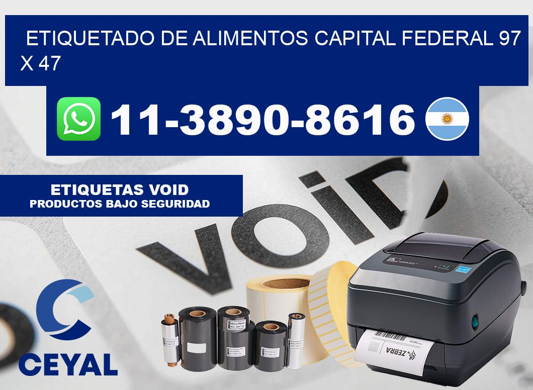 Etiquetado de alimentos capital federal 97 x 47