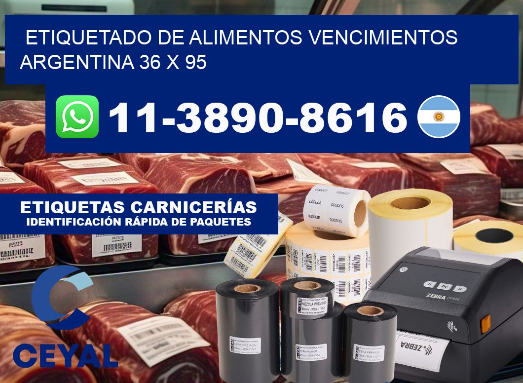 Etiquetado de alimentos vencimientos Argentina 36 x 95