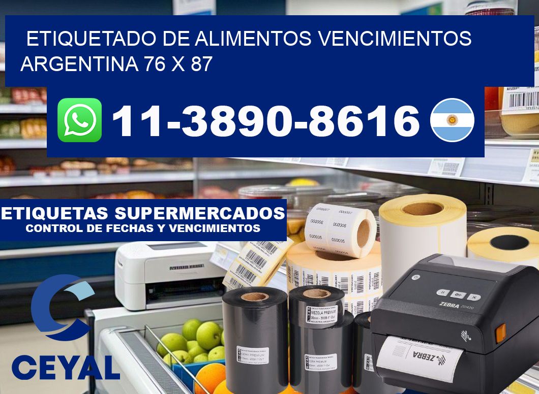 Etiquetado de alimentos vencimientos Argentina 76 x 87