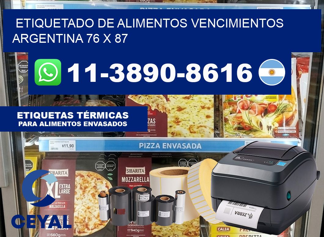 Etiquetado de alimentos vencimientos Argentina 76 x 87