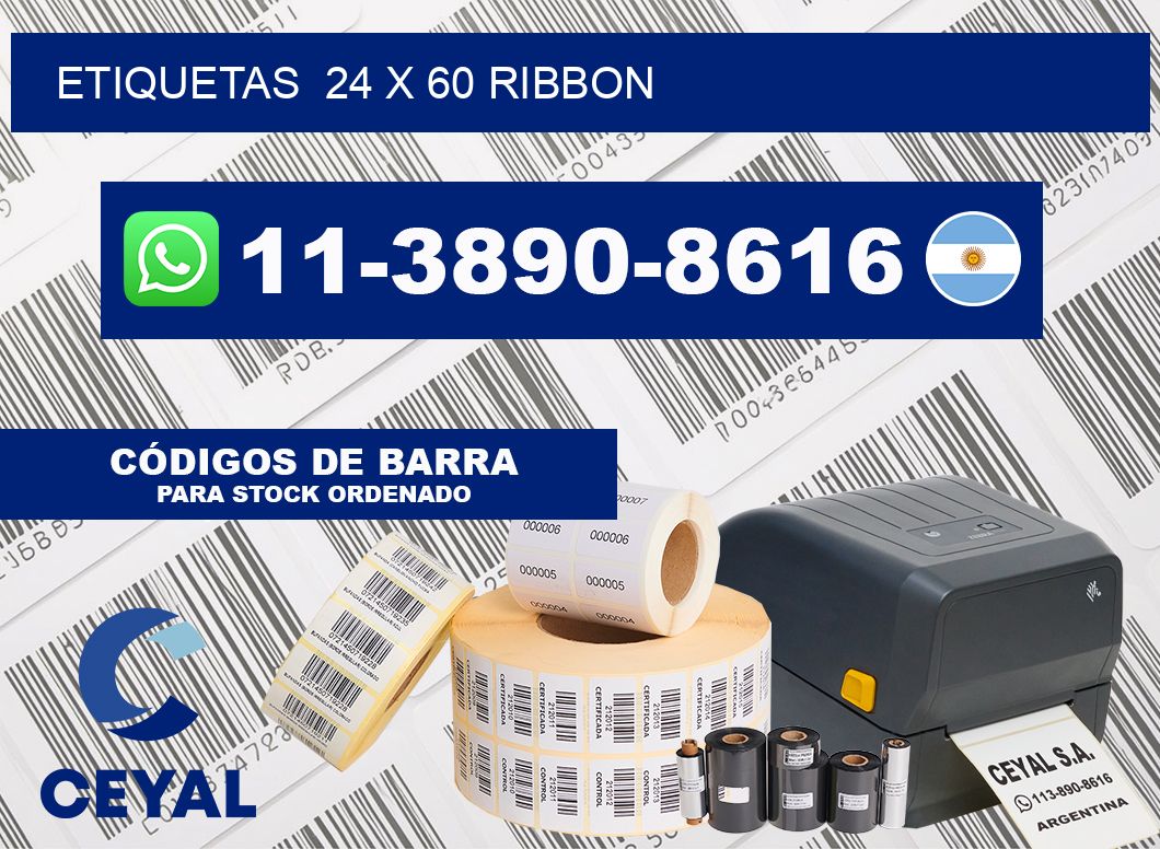 Etiquetas  24 x 60 ribbon