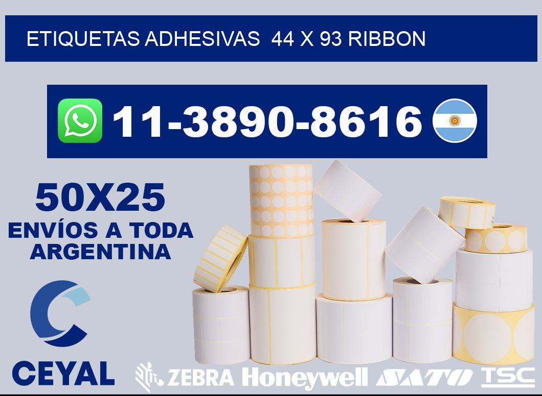 Etiquetas adhesivas  44 x 93 ribbon