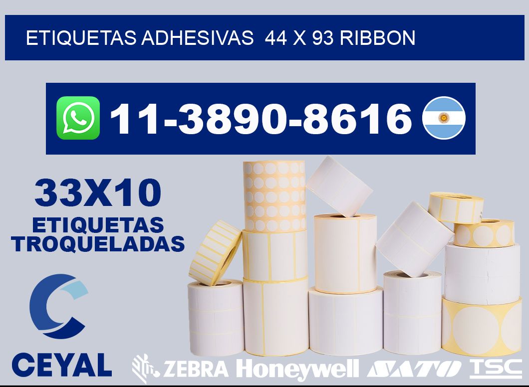 Etiquetas adhesivas  44 x 93 ribbon