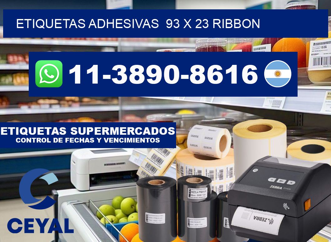 Etiquetas adhesivas 93 x 23 ribbon
